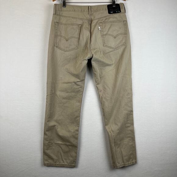 Levis 514 Jeans Mens 36x30‎ Brown Straight Mid Rise Tan Wash Denim - Picture 6 of 11